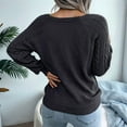thumbnail image 4 of Women'S Casual Leopard Print Knitted Pullover Sweaters Long Sleeve Crew Neck Jumper Tops, 4 of 7