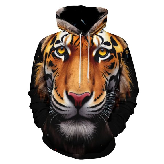 Tiger Face Graphic Print(1) Men's Women New Sweatshirt Hoodie Men's Plus Size Sweatshirt Hooded Sweatshirt 3d Printed Street Men's Cloth