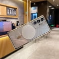 thumbnail image 6 of for Samsung Galaxy S21 Ultra Case Magnetic Clear with Camera Lens Protector Full Protection MagSafe Electroplated Silicone Slim Fit Shockproof Protective Phone Case 6.8 Inch - Silver, 6 of 13