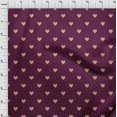 thumbnail image 4 of oneOone Viscose Chiffon Dark Magenta Fabric Hearts Quilting Supplies Print Sewing Fabric By The Yard 42 Inch Wide, 4 of 6