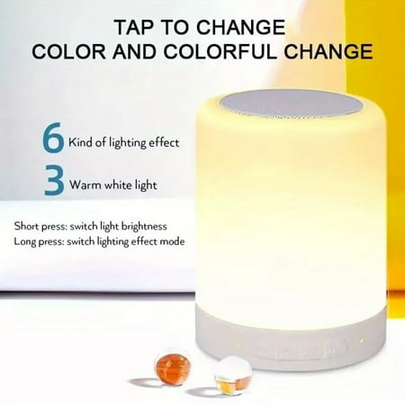

QUHNG Enhance your child‘s sleep quality with the colorful wireless Bluetooth bedside lamp - Perfect relaxation gift - Dimming feature creates a soothing nighttime atmosphere to promote d