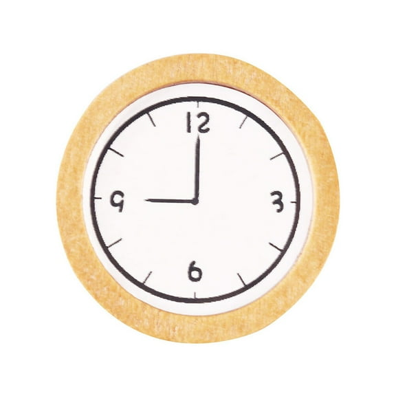 LOLIPPYY Mini Wall Clock Yellow Plastic 1Pcs 1x1in
