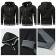 thumbnail image 3 of MHFRRA Sudadera con Capucha y Bolsillos para Hombre, Ligera, Informal, Cómoda, Estilo Urbano, Deportiva, con Capucha Negro, 3 of 4