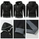 thumbnail image 3 of MHFRRA Sudadera con Capucha y Bolsillos para Hombre, Ligera, Informal, Cómoda, Estilo Urbano, Deportiva, con Capucha Negro, 3 of 4