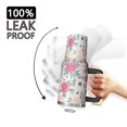 thumbnail image 3 of 40oz Pioneer Flower Floral Print Pattern Insulated Tumbler with Handle, BPA-Free Leak Proof Lid and Straws, Double Wall Vacuum, Hot 12h/Cold 34h, 3 of 6
