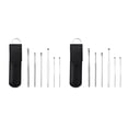 thumbnail image 3 of Vogacara 6 piezas de acero inoxidable, herramienta de extracción para el hogar, accesorios para removedor de cera para cuarto de baño con bolsillo de Negro 2piezas Vogacara CBP164961, 3 of 6