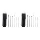 thumbnail image 4 of Vogacara 6 piezas de acero inoxidable, herramienta de extracción para el hogar, accesorios para removedor de cera para cuarto de baño con bolsillo de Negro 2piezas Vogacara CBP164961, 4 of 6