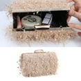 thumbnail image 5 of Unique Women Evening Bag Vintage Style Lady Handbag Feather Chain Fashion Socialite Dinner Bag Clutch Beige Color, 5 of 9