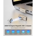 thumbnail image 2 of Adaptador Magtame Magnético de Ángulo Recto USB C 240W 40Gbps 4K, 2 of 7