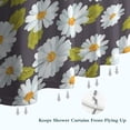 thumbnail image 6 of Darkgray Daisy Flower Green Leaves Pattern Shower Curtain 72"x72" ,Bathroom Decorative Shower Curtains Set with 12 Hooks,Modern Waterproof Washable Shower Curtain, 6 of 6