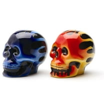 Pacific Giftware Flaming Skull Set of Salt and Pepper Shakers