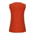 thumbnail image 5 of Summer Shirts for Women Trendy V Neck Button Sleeveless Tank Tops Casual Comfy Ladies Going out Blouse Tees Orange, 5 of 6