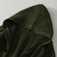 thumbnail image 6 of VNKIDY Men's Sweater Coat Fall Winter Oversized Solid Color Ribbed Knit Hooded Cardigan Long Sleeve Buttons Down Thermal Windproof Coat For Cold Weather Daily Wear Trendy Knitwear, 6 of 9