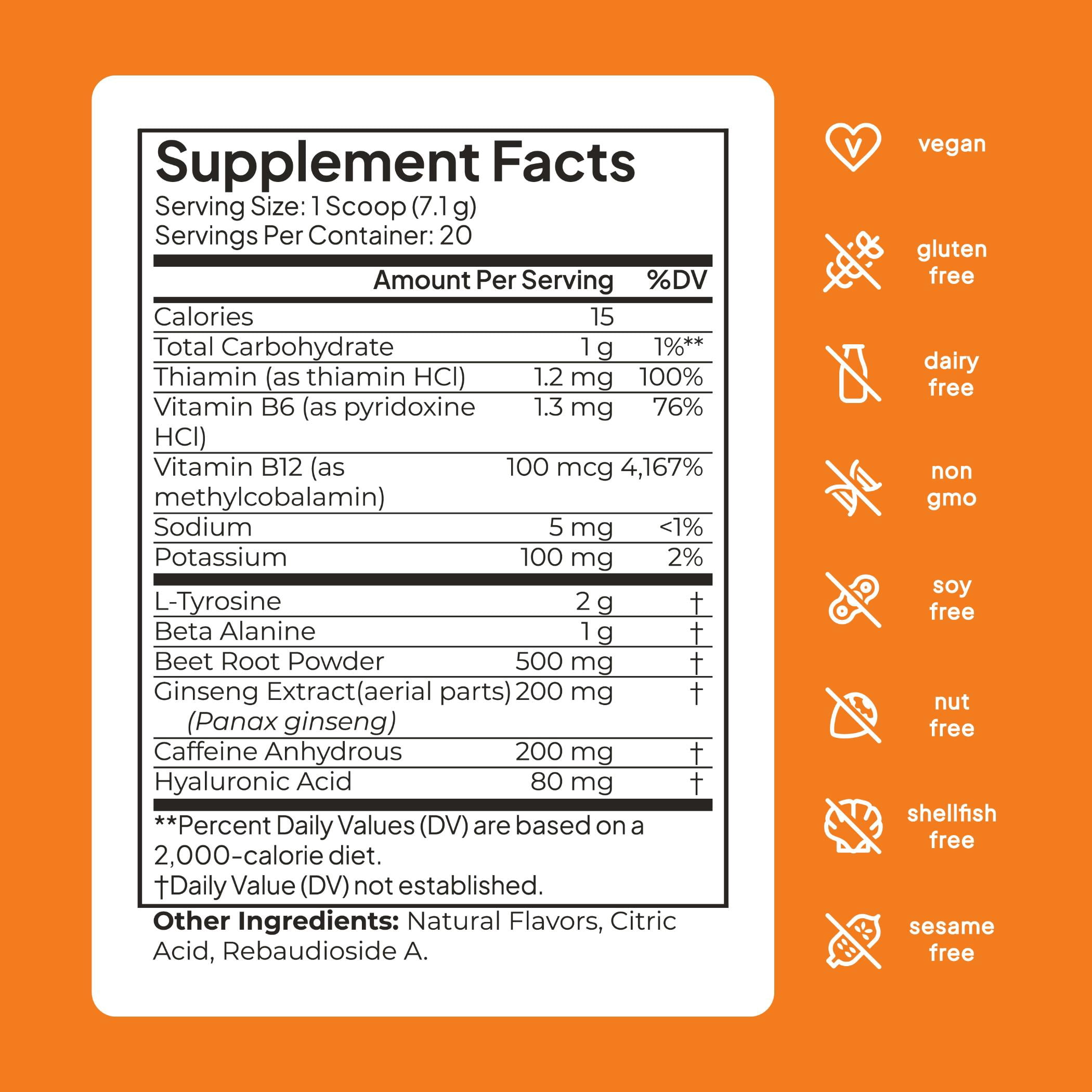 Trumeta Pre-workout With Lemon Fruit Punch Flavor - Ultimate Pre Workout Without Creatine for Peak Performance