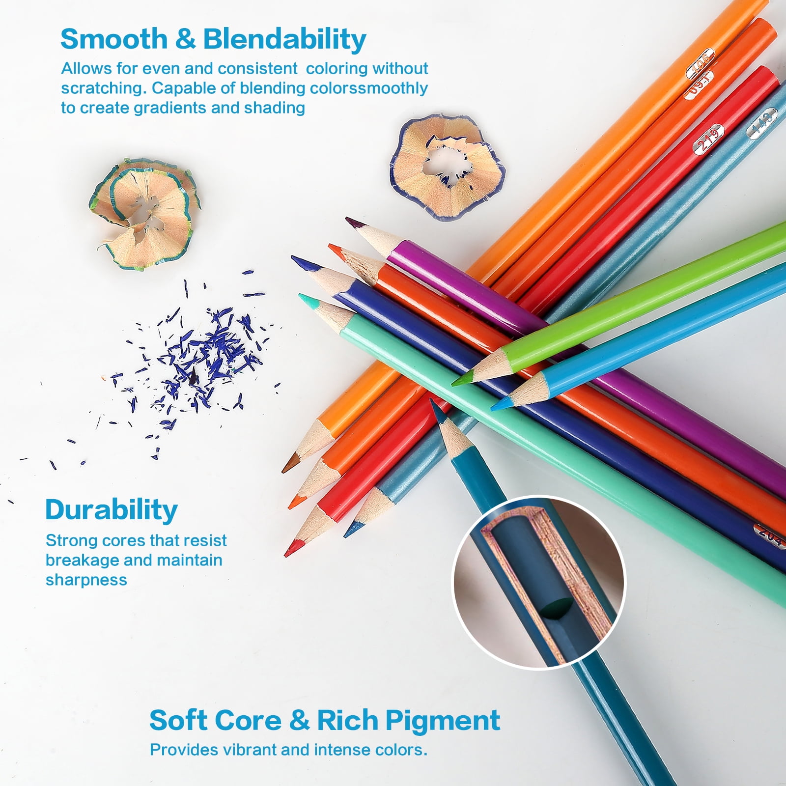 520 Color Pencils, Professional Oil Color Pencils Set Sketch Coloured Colored Pencil for Draw Coloring School Art Supplies easy to carry Very suitable for painting