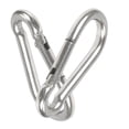 thumbnail image 3 of Yuarrent Gancho de hebilla de resorte de acero inoxidable 304, cadena de escalada, Clip de conexión, mosquetón, suministros para exteriores Escalada 2 s, 3 of 6