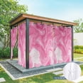 thumbnail image 6 of Outdoor Curtains for Patio Waterproof, Pink Marble Outdoor Privacy Panels Grommet, Modern Ombre Abstract Fluid Aesthetic Art Blackout Outside Curtains for Porch/Cabana 54"x108", 1 Panel, 6 of 8