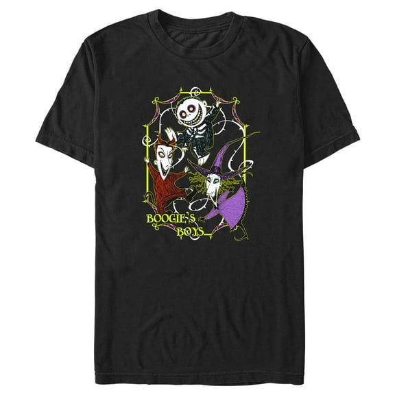 Men's The Nightmare Before Christmas Boogie's Boys Crew Graphic Tee Black 2X Large