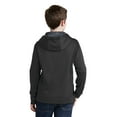 thumbnail image 2 of Sport Tek Teen Unisex Regular Colorblock Pullover Bk/Dark Sm Gry Large, 2 of 6