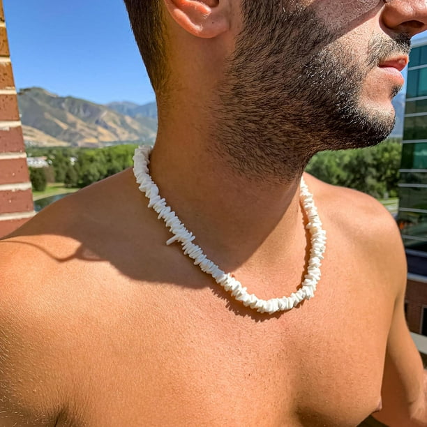 Puka Shell Necklace Hawaiian Necklaces For Guys Puka Mens Hawaiian