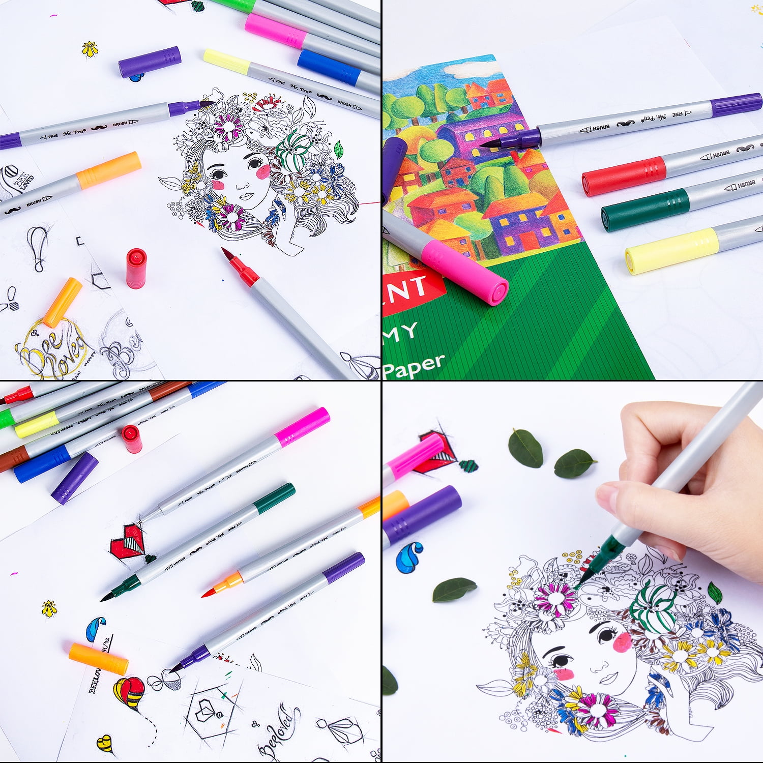 Brite Crown Drawing & Sketching Pens Set - 10 Fineliner Pens & Micro  Brush-tip Pen, 0.7 H 5.6 L 4.5 W - Fred Meyer
