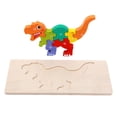 thumbnail image 4 of Rompecabezas de madera para niños, rompecabezas de dinosaurios, preescolar, aprendizaje de la motricidad fina, 3D tirano-saurio Rex, 4 of 9