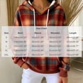 thumbnail image 2 of MexChoioe Womens Hooded Sweatshirt Fall Plaid Drawstring Long Sleeve Hoodies Daily Comfortable Relaxed Pullover for Women, 2 of 4