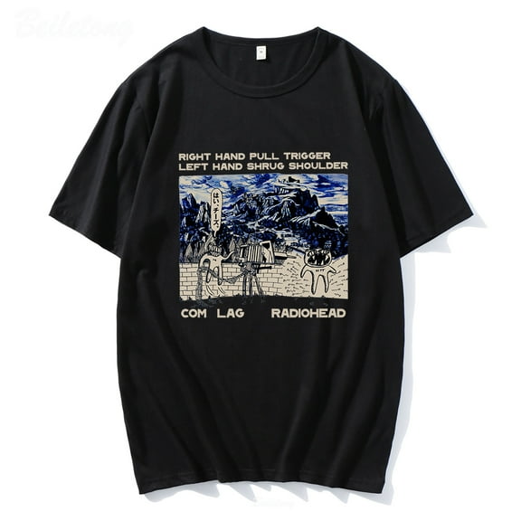 Radiohead Graphic T-Shirt - Unisex Retro Tees Cotton Loose Short Sleeve Casual Tops