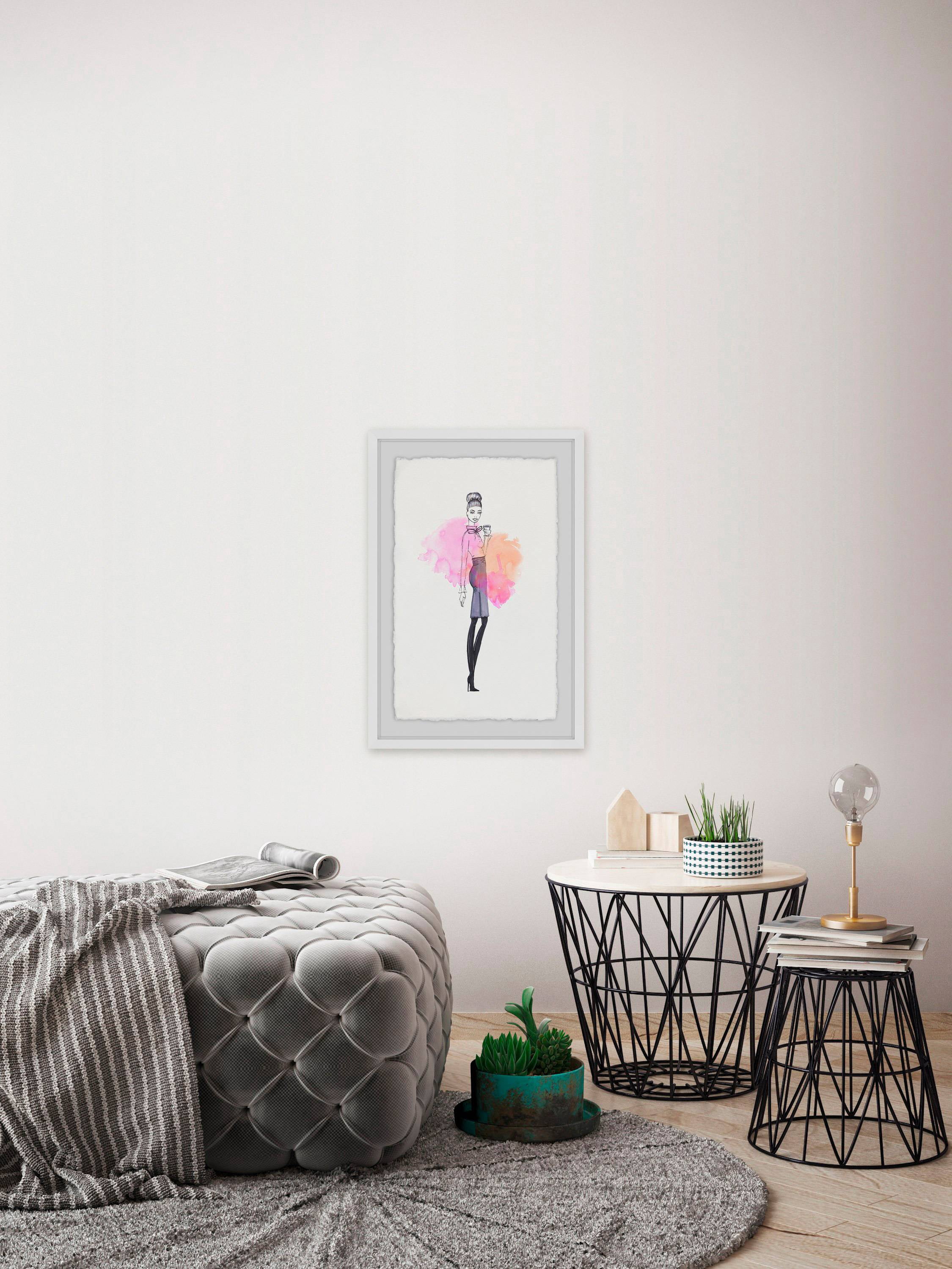 Splash of Coffee Framed Painting Print