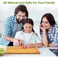 thumbnail image 3 of Extra Large Organic Bamboo Cutting Board With Juice Groove - Best Kitchen Chopping Board For Meat (Butcher Block) Cheese And Vegetables | Anti Microbial Heavy Duty Serving Tray W/Handles - 18 X 12, 3 of 3