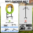 thumbnail image 6 of OLV Garden Hose Holder Heavy-Duty Freestanding Metal Stand,Holds 150FT Hose,Stable 4-Spike Base, 6 of 10