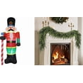 thumbnail image 1 of 6 FT Cedar Garland&Inflatable Nutcracker Soldier, 1 of 8