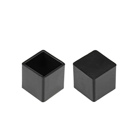 Plastic End Caps, 24mm x 24mm Square Furniture Table Chair Legs 12Pcs