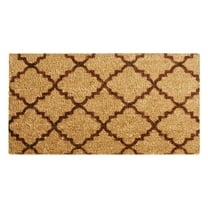Rubber-Cal  "Casablanca" Coir Mats - 18" x 30" - Blue or Brown Brown