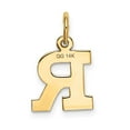 thumbnail image 3 of 14k Yellow Gold Small Block Design Letter R Initial Pendant, 3 of 3