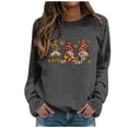 thumbnail image 1 of WEAIXIMIUNG Chandail en Molleton pour Femmes Col Rond Fermeture Éclair Mode de Noël Décontractée Imprimé Bonhomme de Neige Chandail à Manches Longues Sans Chapeau, 1 of 6