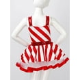 thumbnail image 3 of Alvivi Kids Girls Christmas Dress Dance Leotard Shiny Sequins Striped Tutu Skirt Dancewear 2T-16 Red 14, 3 of 7