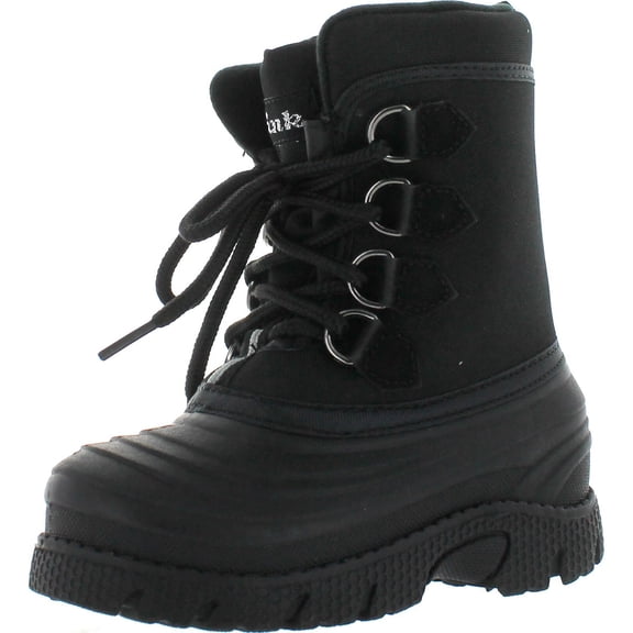 Link Rain 36K Lined Lace up Winter Snow Boots Black