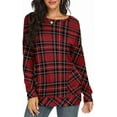 thumbnail image 4 of JuneFish Women Long Sleeve Shirts Casual Tops Dressy Blouses Loose Tunic with Pockets, 4 of 6