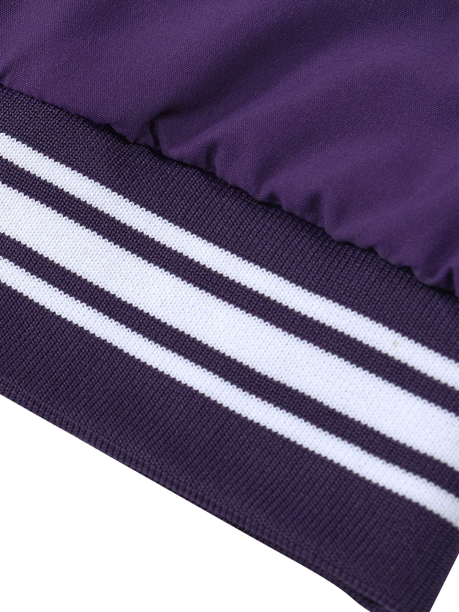 Youweixiong Women Baseball Jacket Leather Long Sleeve Bone Letter Embroidery Varsity Coat, Women's, Size: 2XL, Purple