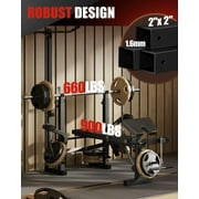 Luku Olympic Weight Bench Set, Multi-Function Bench Press Rack Set with Leg Developer & LAT Pulldown, Foldable Chest Press Bench with Preacher Curl Pad for Home Gym Full Body Workout