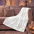 thumbnail image 6 of Elegant Winter Wonderland Snowflake, Festive Holiday Scene, Warm Flannel Blanket for Living Room and Family Room, Art Lovers Housewarming Gift, Festive Home Decor, 6 of 9