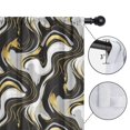thumbnail image 4 of Blackout Kids Curtains,Black White Gold Marble Pattern Childrens Insulated Curtains Set Of 2,Bedroom Essentials,Toddler Room Decor 52"x63", 4 of 5