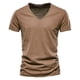 thumbnail image 1 of Camiseta informal de manga corta con cuello en V para hombre: poliéster, fácil de combinar con pantalones, para uso diario, tallas S-XXXXXL., 1 of 4