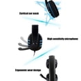 thumbnail image 4 of Limei 3.5mm Gaming Headset for PC, PS4, PS5, Laptop, Xbox One, Mac, iPad, Switch Games, Computer Game Gamer Over Ear Flexible Microphone Volume Control with Mic (Blue), 4 of 7
