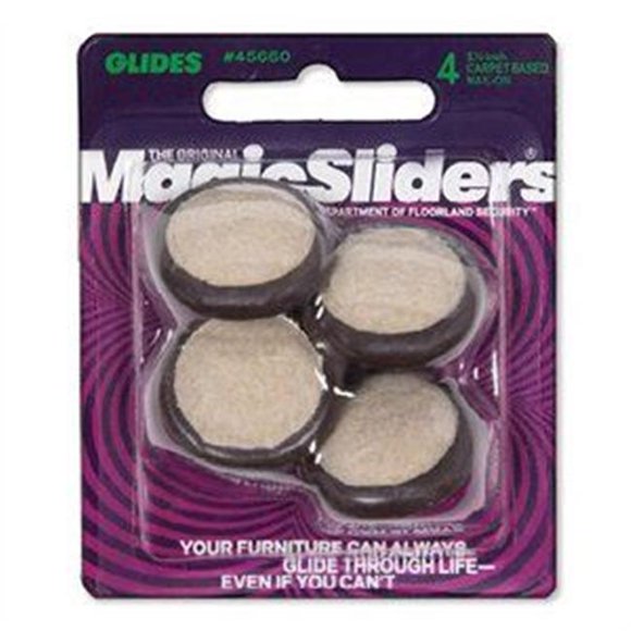 Magic Sliders 260162 1.25 in. Carpet Based Nail on Glide for Straight Wooden Legs   Pack of 6