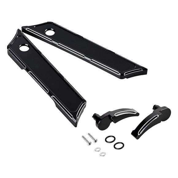 Billet CNC Aluminum Hard Saddlebag Latch Cover and Lid Lifter Kit Compatible with 2014-2018 Harley Touring Road King Street Electra Glide