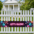 thumbnail image 2 of LUUFILx Neon Glow Party Banner Decor Birthday Celebration Backdrop Event Decoration Party Supplies Let's Glow Festive Background Party Banner Decor, 2 of 7