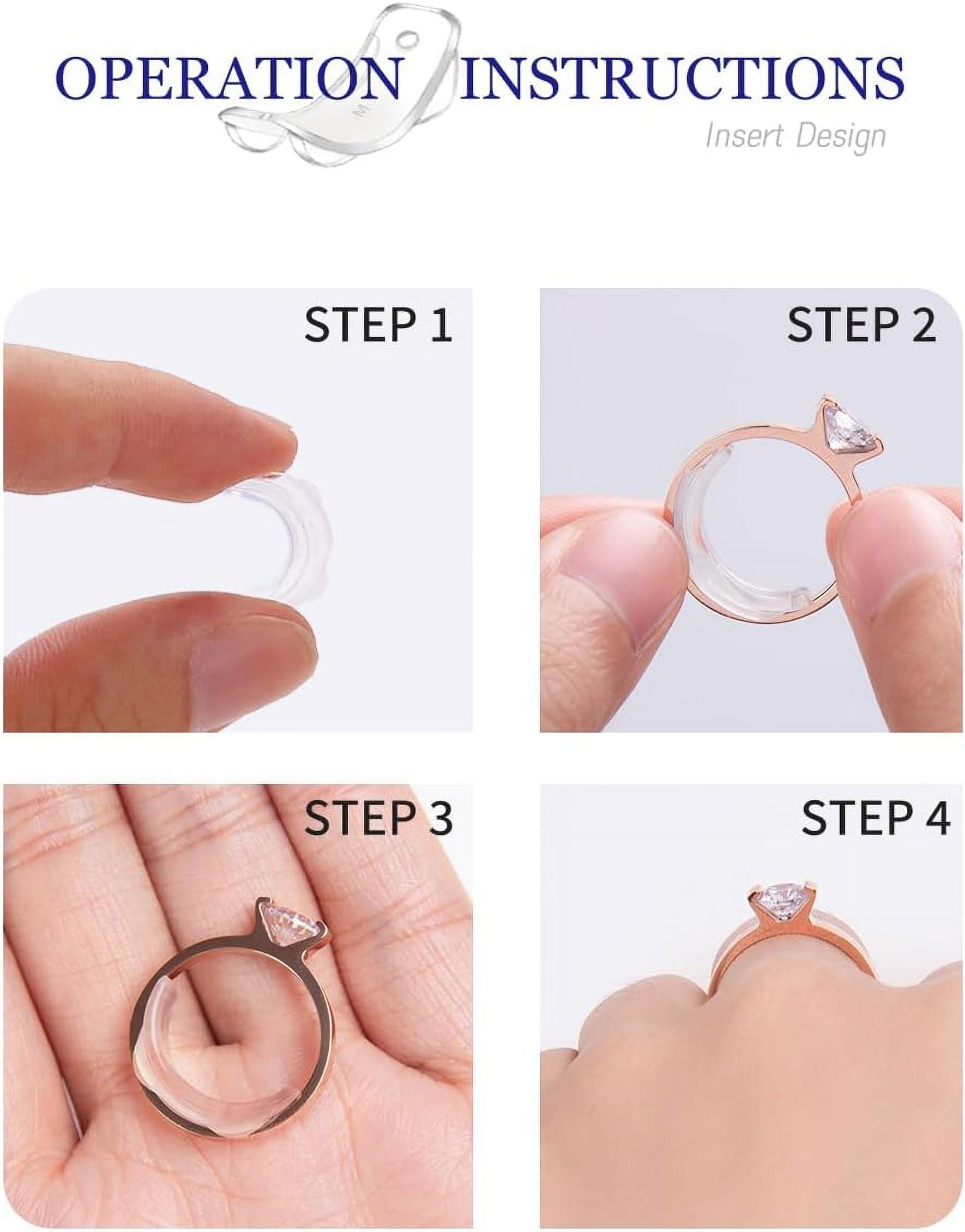 Ring Size Adjuster for Loose Rings - 60Pack, 2 Styles, Ring Guard, Ring  Sizer, 10 Sizes Fit for Man and Woman Ring 