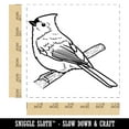 thumbnail image 2 of Perky Tufted Titmouse Bird Self-Inking Rubber Stamp Ink Stamper - Red Ink - Large 1-1/2 Inch, 2 of 7